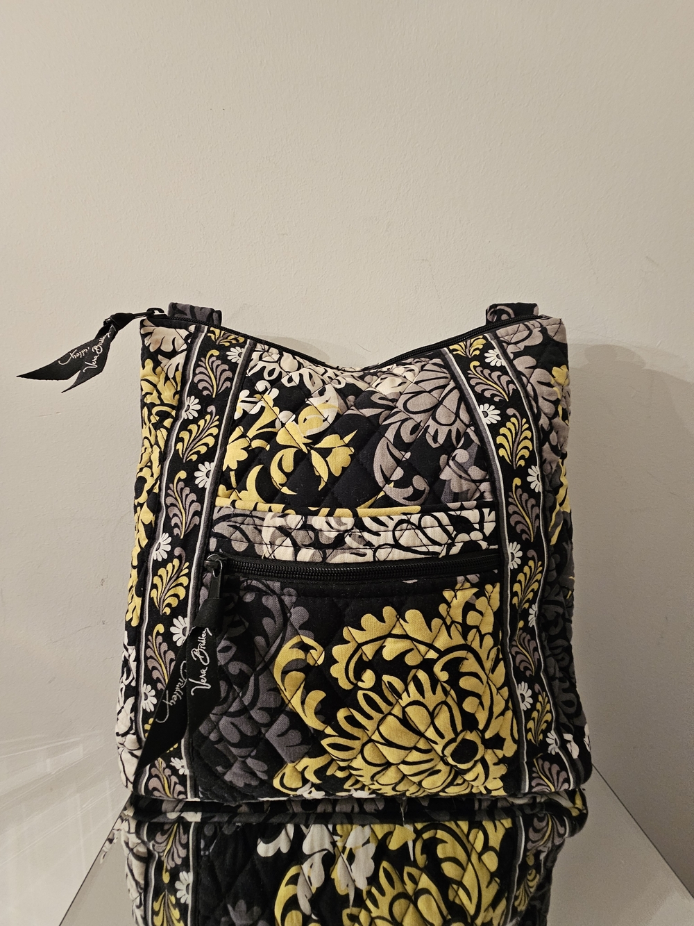 Vera Bradley Black & Yellow Quilted Crossbody Bag